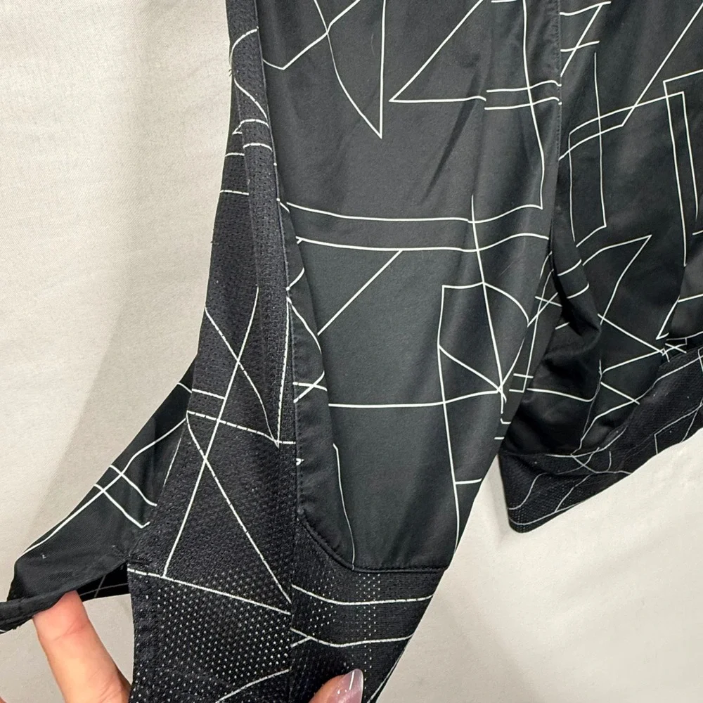 Nike Kids Dri‎ Fit Black Geometric Print Athletic Shorts Size L